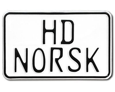 19. Norwegian MC plate in US size without flag 180 x 110 mm